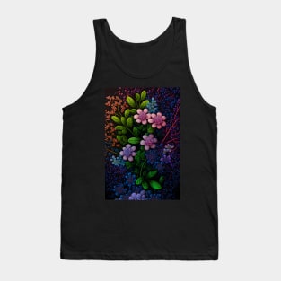 Bright Flower Field: Eco-Friendly Designs for a Green Future Tank Top